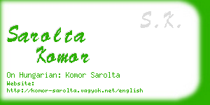 sarolta komor business card